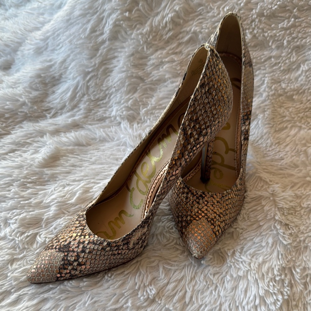 Sam Edelman Snakeskin Heels Size 7